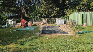 Photo de galerie - Terrassement pour confection d'un dallage béton. 