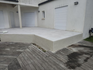 Photo de galerie - Enduit mur soubassement