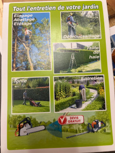 Photo de galerie - Bonjour, tout type de espaces verts entretien abattage d’arbres élagage et remise en forme tonte de pelouse et taille de haie travaillé soigné vous pouvez me retrouve sur mon site internet 