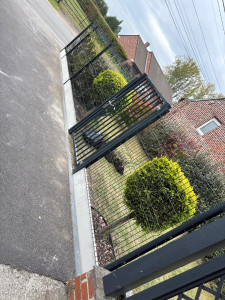 Photo de galerie - Pose d’une clôture + portillon 