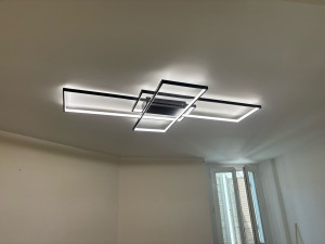 Photo de galerie - Réparation ligne électrique d’éclairage et changement de plafonnier par un modèle moderne