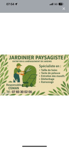 Photo de galerie - Recherche travail jardinier taille tonte ramassage  gazon 