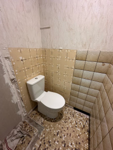 Photo de galerie - Pose d’un wc au sol 