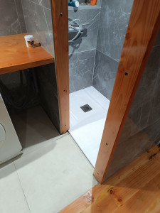 Photo de galerie - Remplacement bac a douche suite à un dégât des eaux 