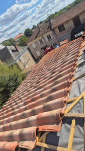 Photo de galerie - Début de pose de tuile 