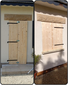 Photo de galerie - Fabrication des volets en bois sur mesure 