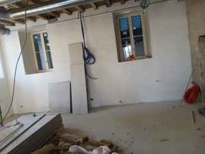 Photo de galerie - Pose de plaque sur murs et plafonds