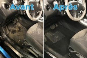 Photo de galerie - Nettoyage intérieur véhicule avant / après 
