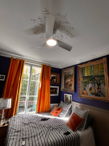 Photo de galerie - Fixation ventilateur au plafond avec LED