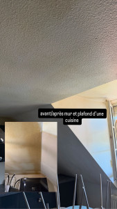 Photo de galerie - Dégraissage et retrait du jaunissement de la fumée sur le plafond et mur 
