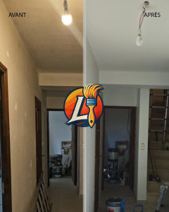 Photo de galerie - Mise en peinture après ratissage 2 passes