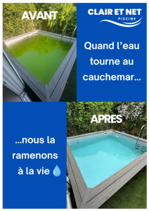 Photo de galerie - Avant, après d'un traitement algues moutarde