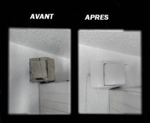Photo de galerie - Remplacement d'une bouche de Vmc de cuisine vetuste
