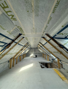 Photo de galerie - Isolations rampants + étanchéité à l’air ( Après ) 