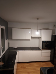 Photo de galerie - Peinture et montage cuisine