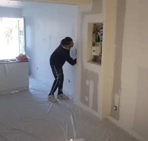 Photo de galerie - Bande, joint et peinture 
