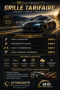 Photo de galerie - Grille tarifaire 