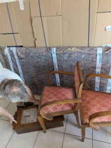 Photo de galerie - Emballage complet de plusieurs miroirs avant transport