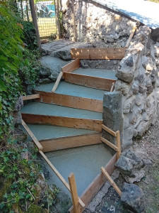 Photo de galerie - Reagreage escalier de monte jardin 