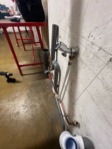 Photo de galerie - Pose de siphon est robinet pour machine à laver 