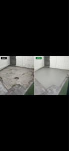 Photo de galerie - Avant ➜ Après ?️ Réalisation d’une dalle béton propre, solide et parfaitement nivelée pour un résultat durable. Krasniqi Multiservice 
