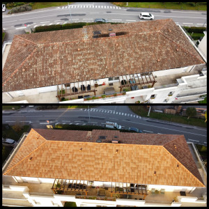 Photo de galerie - Démoussage de couverture en tuile