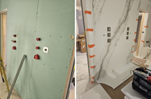 Photo de galerie - Pose robinetterie encastrée douche