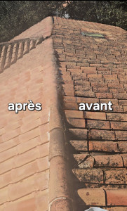 Photo de galerie - Découvrez le Avant/Après de notre nettoyage démoussage professionnel réalisé chez l'un de nos clients .
Clients satisfait,  vous aussi prenez soin de votre habitat et faites appel à nous .
A très vite !!!