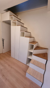 Photo de galerie - Meuble escalier sur mesure 
