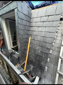 Photo de galerie - Remise à neuf d’un brisis en ardoise 