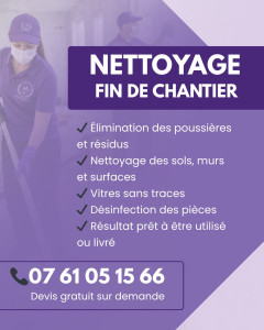 Photo de galerie - Chantier terminé ? On s’occupe du reste. ?✨
Après les travaux, place à un nettoyage professionnel pour retrouver un espace propre, sain et prêt à être utilisé.
✔ Élimination des poussières et résidus
✔ Nettoyage complet des surfaces
✔ Vitres impeccables