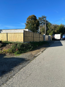 Photo de galerie - Clôture avec occultant bois 