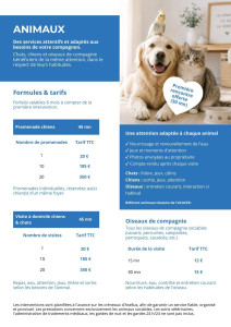 Photo de galerie - Prestations et tarifs Animaux de compagnie