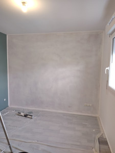 Photo de galerie - Pose d'une impression pour une finition tapisserie design 