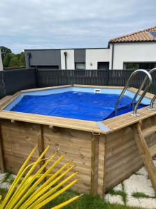 Photo de galerie - Montage d’une piscine + filtration + tableau électrique 