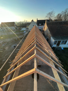 Photo de galerie - Réfection de charpente complète 