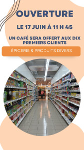 Photo de galerie - Affiche publicitaire pour l'ouverture d'une boutique