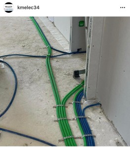 Photo de galerie - Pose de cable au sols villa neuve réseaux électrique 
