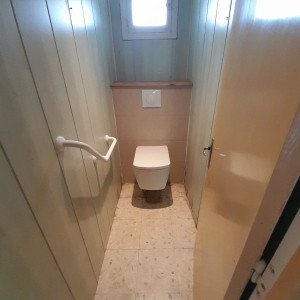 Photo de galerie - Changement wc suspendu et mise en place du barre d'aide à se relever