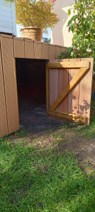 Photo de galerie - Porte accès terrasse sur ossature en chêne 