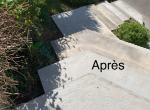 Photo de galerie - Rénovation des marches d’escaliers extérieur