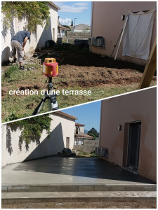 Photo de galerie - Création d'une terrasse avec marches