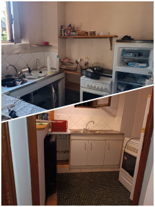 Photo de galerie - Avant et après, ménage, décapage et peinture 