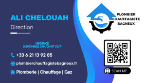 Photo de galerie - Chez Plombier Chauffagiste Gaz Bagneux, nous offrons des services complets de plomberie, chauffage et installations de gaz à Bagneux et ses environs. Nous assurons des interventions d'urgence 24h/24 et 7j/7 pour garantir votre confort et votre sécurité.