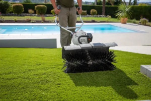 Photo de galerie - Entretien gazon synthétique 