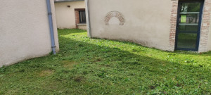 Photo de galerie - Débroussaillage d'une petite cours de garderie.