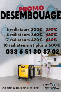 Photo de galerie - ➡️ Le désembouage est la solution !
Je propose un nettoyage complet de votre circuit de chauffage pour retrouver :
✅ Une meilleure chaleur dans toute la maison
✅ Des économies d’énergie
✅ Une installation prolongée dans le temps