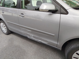 Photo de galerie - Réparation carrosserie porte et bas de caisse pour cette polo