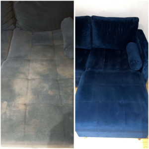 Photo de galerie - Nettoyage d’un canapé en velour !