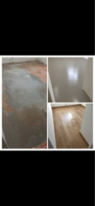 Photo de galerie - Rénovation sol , ragreage , pose parquet stratifié 
